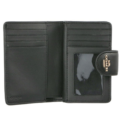 コーチ 二つ折り財布 レディース ブランド COACH シグネチャー レザー C0082 IMCBI 1 カーキ/ブラック C0082-IMCBI-1