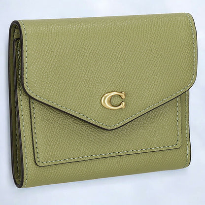 コーチ 三つ折り財布 レディース ブランド COACH レザー C2328 B4 MX グリーン系 C2328-B4-MX