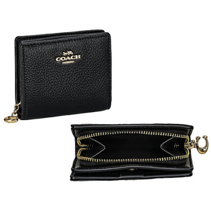 コーチ 二つ折り財布 レディース ブランド COACH シグネチャー レザー C2862 IMBLK 1 ブラック C2862-IMBLK-1