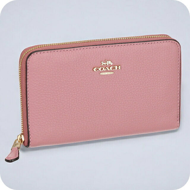 コーチ 二つ折り財布 レディース ブランド COACH レザー C4124 IMOUS 1 ピンク C4124-IMOUS-1