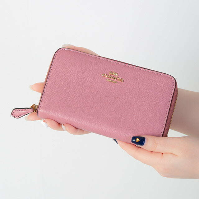 コーチ 二つ折り財布 レディース ブランド COACH レザー C4124 IMOUS 1 ピンク C4124-IMOUS-1