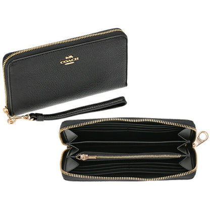 コーチ 長財布 レディース ブランド COACH レザー C4451 IMBLK 1 ブラック C4451-IMBLK-1