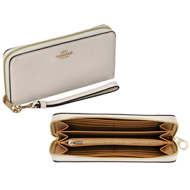 コーチ 長財布 レディース ブランド COACH レザー C4451 IMCHK 1 ホワイト C4451-IMCHK-1
