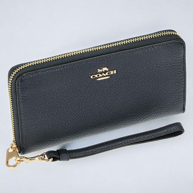 コーチ 長財布 レディース ブランド COACH レザー C4451 IMMID 1 ミッドナイト ネイビー C4451-IMMID-1