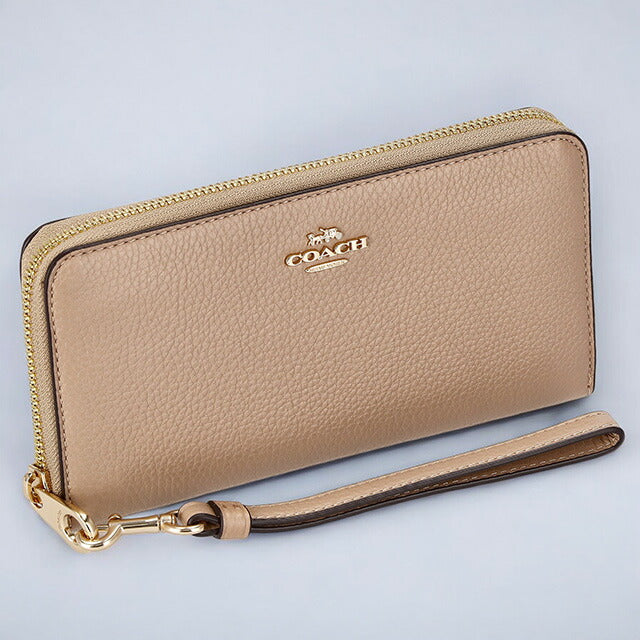 コーチ 長財布 レディース ブランド COACH レザー C4451 IMTAU 1 トープ ベージュ C4451-IMTAU-1