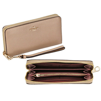 コーチ 長財布 レディース ブランド COACH レザー C4451 IMTAU 1 トープ ベージュ C4451-IMTAU-1