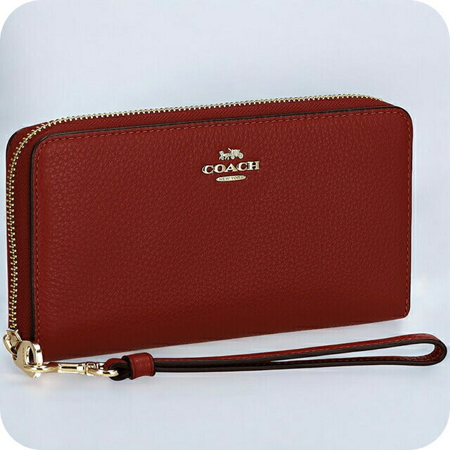 コーチ 長財布 レディース ブランド COACH レザー C4451 IMUP7 1 レッド C4451-IMUP7-1