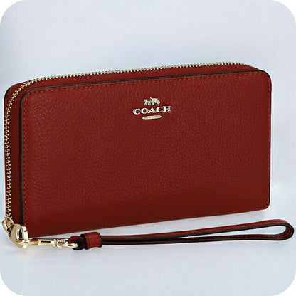 コーチ 長財布 レディース ブランド COACH レザー C4451 IMUP7 1 レッド C4451-IMUP7-1