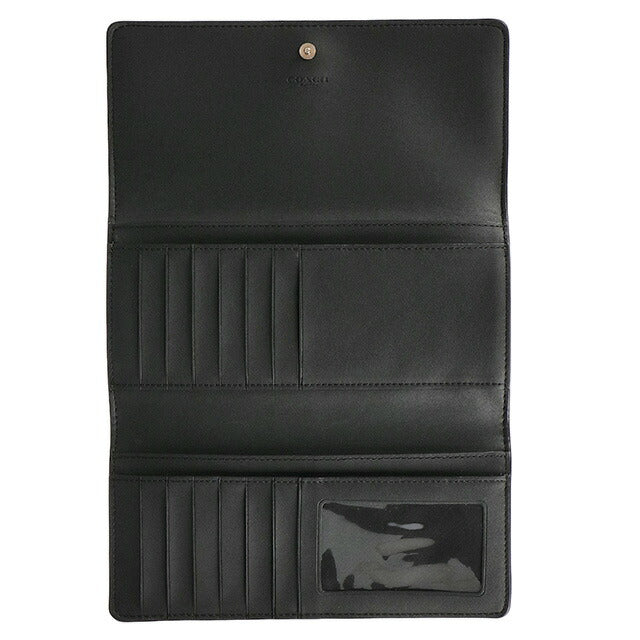 コーチ 長財布 レディース ブランド COACH C5966 ブラック/ブラウン C5966-IMAA8-1