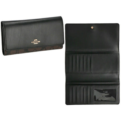 コーチ 長財布 レディース ブランド COACH C5966 ブラック/ブラウン C5966-IMAA8-1