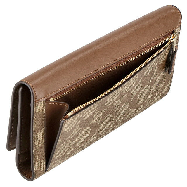 COACH 長財布 サドルブラウン レディース C5966 IME74 コーチ 長財布 レディース ブランド COACH C5966 IME74 1