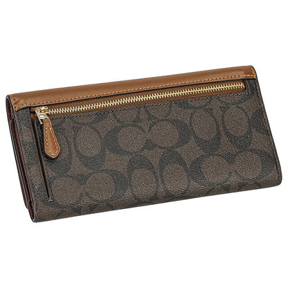 コーチ 長財布 レディース ブランド COACH C5966 IMW6S 1 ブラウン/レッドウッド C5966-IMW6S-1