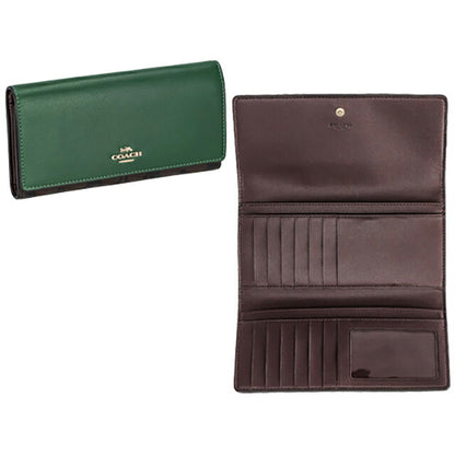 コーチ 長財布 レディース ブランド COACH C5966 IMW7C 1 グリーン/ブラウン C5966-IMW7C-1