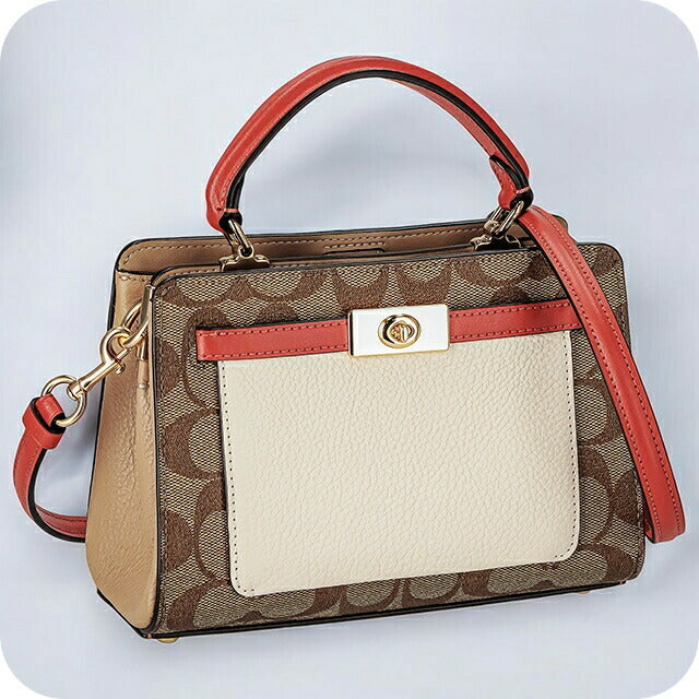 コーチ ハンドバッグ レディース ブランド COACH シグネチャー C8318 IMLOT 1 カーキ ホワイト マルチ C8318-IMLOT-1