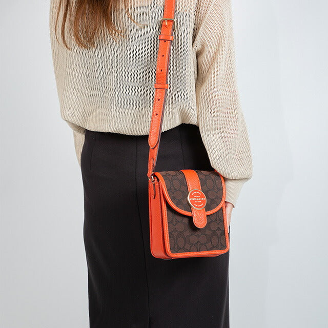 コーチ ショルダーバッグ メンズ レディース ブランド COACH シグネチャー C8321 IMUQ2 1 ブラウン/オレンジ系 C8321-IMUQ2-1