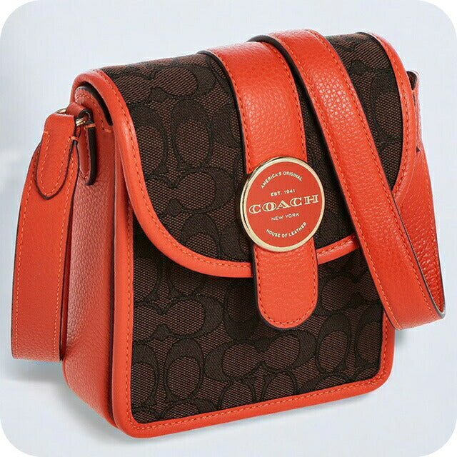 コーチ ショルダーバッグ メンズ レディース ブランド COACH シグネチャー C8321 IMUQ2 1 ブラウン/オレンジ系 C8321-IMUQ2-1