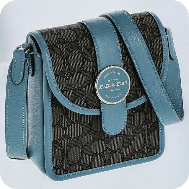 コーチ ショルダーバッグ メンズ レディース ブランド COACH シグネチャー C8321 SVUQ3 1 ブラック系/ブルー C8321-SVUQ3-1