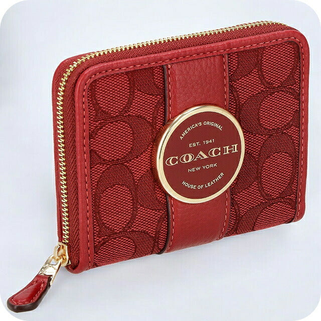 コーチ 二つ折り財布 レディース ブランド COACH シグネチャー C8323 IMP1Y 1 レッド C8323-IMP1Y-1
