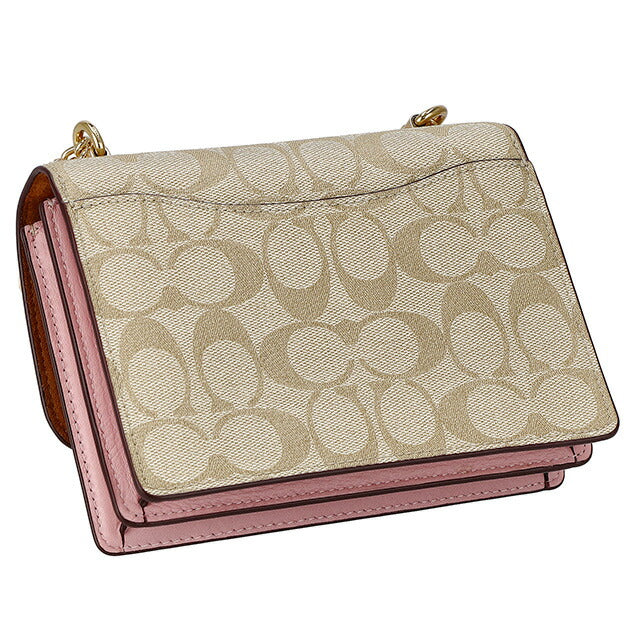 コーチ ショルダーバッグ レディース ブランド COACH シグネチャー C9946 IMV3C 1 ベージュ/ピンク C9946-IMV3C-1