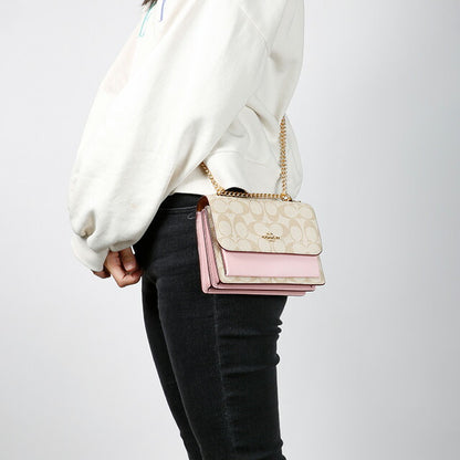コーチ ショルダーバッグ レディース ブランド COACH シグネチャー C9946 IMV3C 1 ベージュ/ピンク C9946-IMV3C-1
