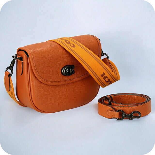 コーチ ショルダーバッグ レディース ブランド COACH レザー CA094 V5NP6 オレンジ CA094-V5NP6
