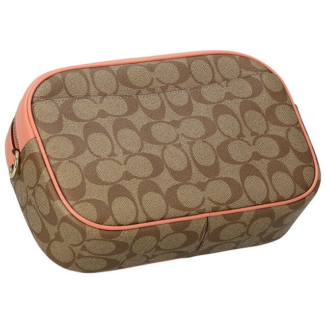 コーチ ショルダーバッグ レディース ブランド COACH シグネチャー CA547 IMVH0 ブラウン/ライトコーラル CA547-IMVH0-1