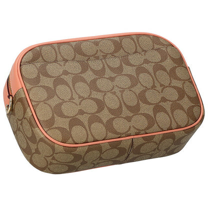 コーチ ショルダーバッグ レディース ブランド COACH シグネチャー CA547 IMVH0 ブラウン/ライトコーラル CA547-IMVH0-1