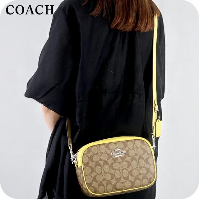 コーチ ショルダーバッグ レディース ブランド COACH シグネチャー CA547 SVWGW ベージュ/イエロー CA547-SVWGW-1