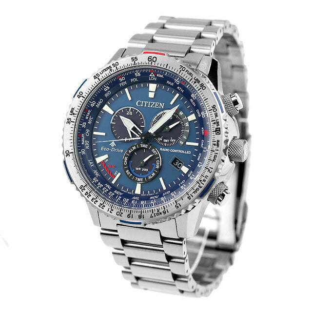 Citizen Promaster Eco-Drive Solar Radio Air Slide Rule Chronograph CB5000-50L CITIZEN Watch Brand Men&