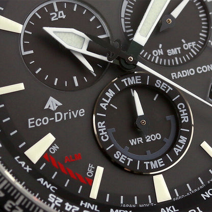 Citizen Promaster Eco-Drive Solar Radio Air Slide Rule Chronograph CB5001-57E CITIZEN Watch Brand Men&