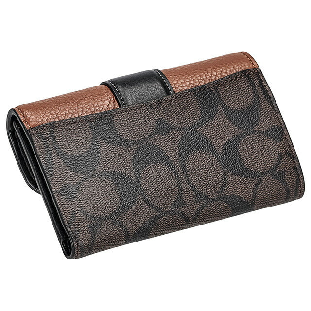 コーチ 二つ折り財布 レディース ブランド COACH シグネチャー CC060 IMW6R 1 ブラウン CC060-IMW6R-1