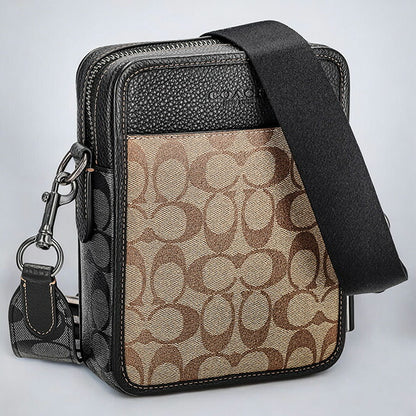 コーチ ショルダーバッグ メンズ レディース ブランド COACH シグネチャー CC090 QBTUP 1 カーキ/チャコール CC090-QBTUP-1
