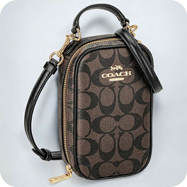 コーチ ショルダーバッグ レディース ブランド COACH シグネチャー CC872 IMAA8 1 ブラウン/ブラック CC872-IMAA8-1