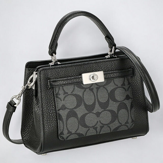 コーチ ハンドバッグ レディース ブランド COACH シグネチャー CC977 SVTSQ 1 グラファイトブラック CC977-SVTSQ-1