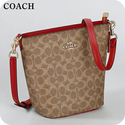 蔻驰单肩包女士品牌 COACH 柬埔寨 CCL33 IMYGS 棕色/红色斜挎包奢华时尚礼物女士实用可爱
