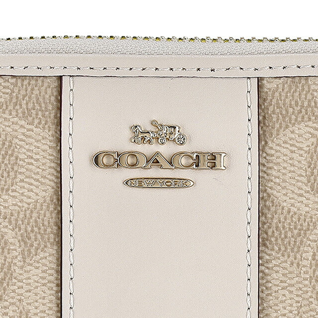コーチ 長財布 レディース ブランド COACH CCQ07 IMXDM ライトベージュ/ホワイト ウォレット 高級 おしゃれ プレゼント 実用的