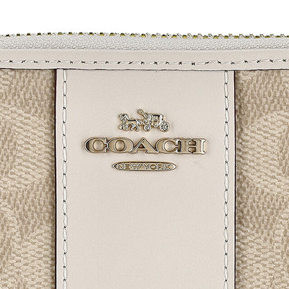 コーチ 長財布 レディース ブランド COACH CCQ07 IMXDM ライトベージュ/ホワイト ウォレット 高級 おしゃれ プレゼント 実用的