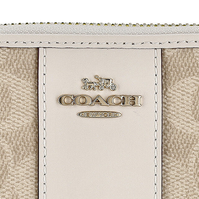 コーチ 長財布 レディース ブランド COACH CCQ07-IMXDM-1 ライトベージュ ホワイト MD-CCQ07-IMXDM-1