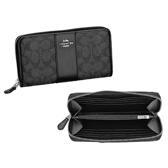 コーチ 長財布 メンズ ブランド COACH CCQ07 SVO1U ブラック ウォレット 高級 おしゃれ プレゼント 実用的