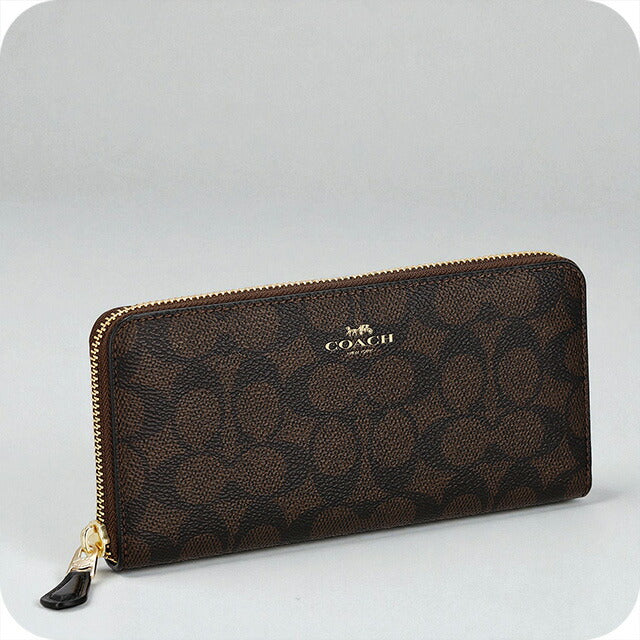コーチ 長財布 レディース ブランド COACH CCQ08 IMXAQ ダークブラウン/ブラック ウォレット 高級 おしゃれ プレゼント 実用的