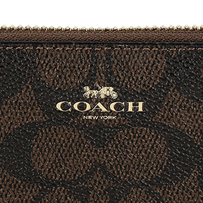 コーチ 長財布 レディース ブランド COACH CCQ08 IMXAQ ダークブラウン/ブラック ウォレット 高級 おしゃれ プレゼント 実用的