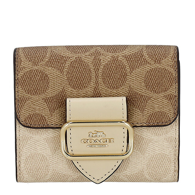 コーチ 二つ折り財布 レディース ブランド COACH CCQ09 IMXI9 ブラウン