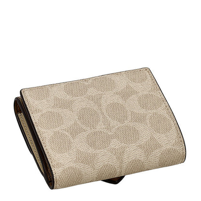 コーチ 二つ折り財布 レディース ブランド COACH CCQ09 IMXI9 ブラウン/ベージュ ウォレット 高級 おしゃれ プレゼント 実用的