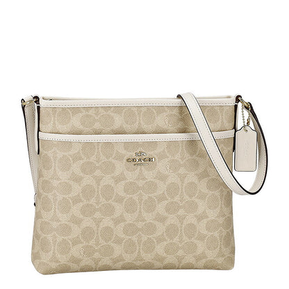 蔻驰单肩包女士品牌 COACH CCQ21 IMXDM 浅米色/白色斜挎包奢华时尚礼物女士实用可爱