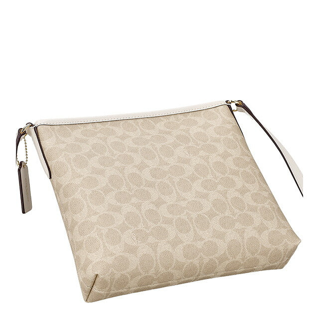 蔻驰单肩包女士品牌 COACH CCQ21 IMXDM 浅米色/白色斜挎包奢华时尚礼物女士实用可爱