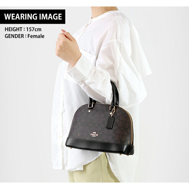 コーチ ハンドバッグ レディース ブランド COACH CCQ26 IMXAQ 27583 ダークブラウン/ブラック 軽量 小さめ 手提げ 高級 おしゃれ プレゼント 女性 実用的 かわいい