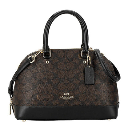 コーチ ハンドバッグ レディース ブランド COACH CCQ26 IMXAQ 27583 ダークブラウン/ブラック 軽量 小さめ 手提げ 高級 おしゃれ プレゼント 女性 実用的 かわいい