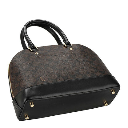 コーチ ハンドバッグ レディース ブランド COACH CCQ26 IMXAQ 27583 ダークブラウン/ブラック 軽量 小さめ 手提げ 高級 おしゃれ プレゼント 女性 実用的 かわいい