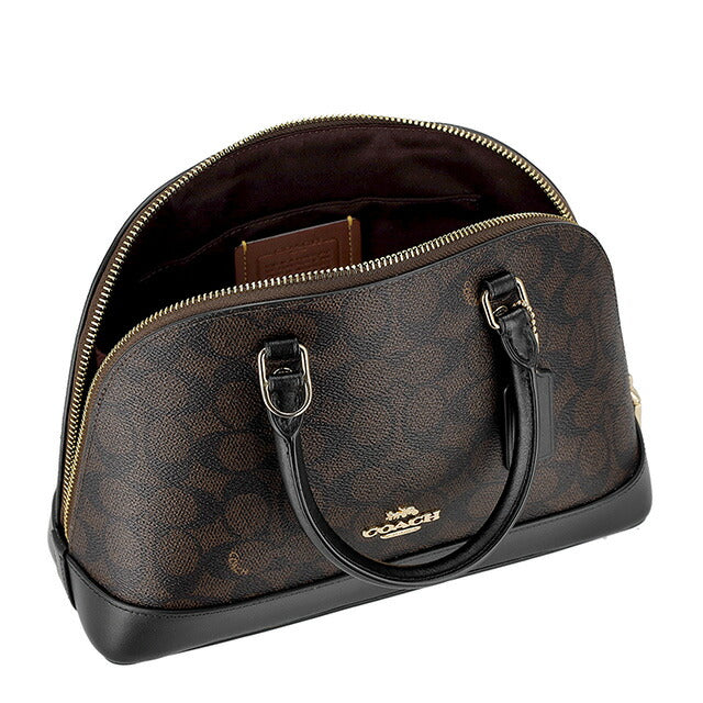コーチ ハンドバッグ レディース ブランド COACH CCQ26 IMXAQ 27583 ダークブラウン/ブラック 軽量 小さめ 手提げ 高級 おしゃれ プレゼント 女性 実用的 かわいい