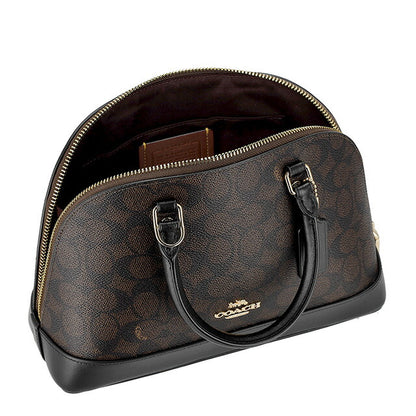 コーチ ハンドバッグ レディース ブランド COACH CCQ26 IMXAQ 27583 ダークブラウン/ブラック 軽量 小さめ 手提げ 高級 おしゃれ プレゼント 女性 実用的 かわいい